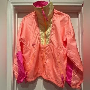 Vintage 80s/90s Women’s Columbia Neon Radial Sleeve Windbreaker